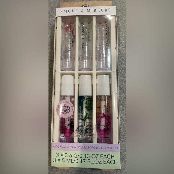 3/$15 or 5/$20 Smoke And Mirrors Flower Lip Balm & Botanical Lip Oil Set - Picture 1 of 5